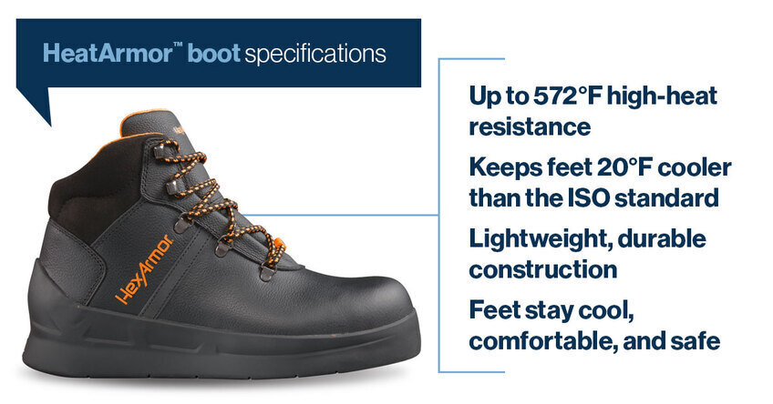 Check out the HeatArmor safety boot specifications - from HexArmor.