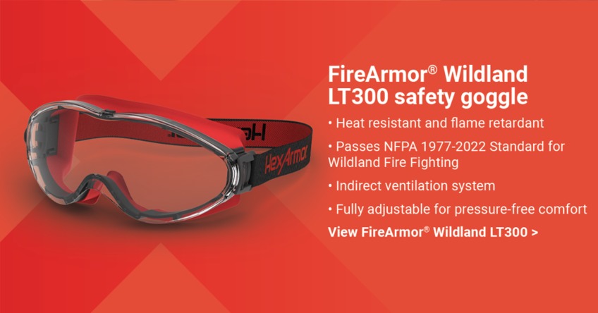 Click to view the FireArmor Wildland LT300 Goggles