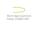 Blunt object puncture threat shape.