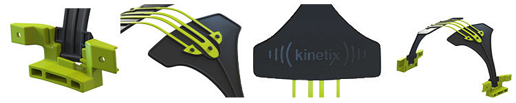 The components that make up the Kinetix suspension system. 