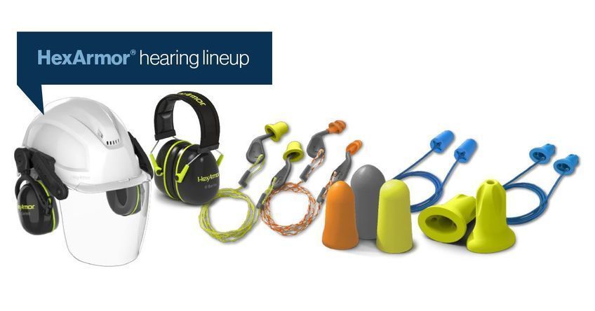 HexArmor's hearing line up includes earmuffs and earplugs. 