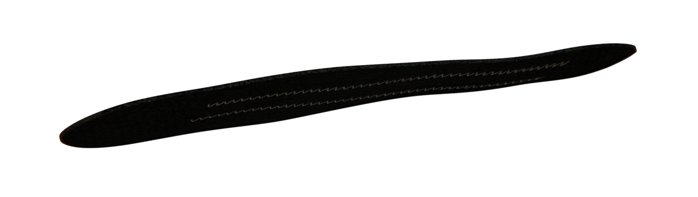 Visual of just the black heat protection layer that provides additional protection against heat.