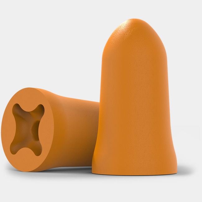 accuFit disposable earplugs frontview image