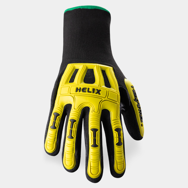 Back of hand view of Helix 1095 impact gloves, showcasing the impact resistance.