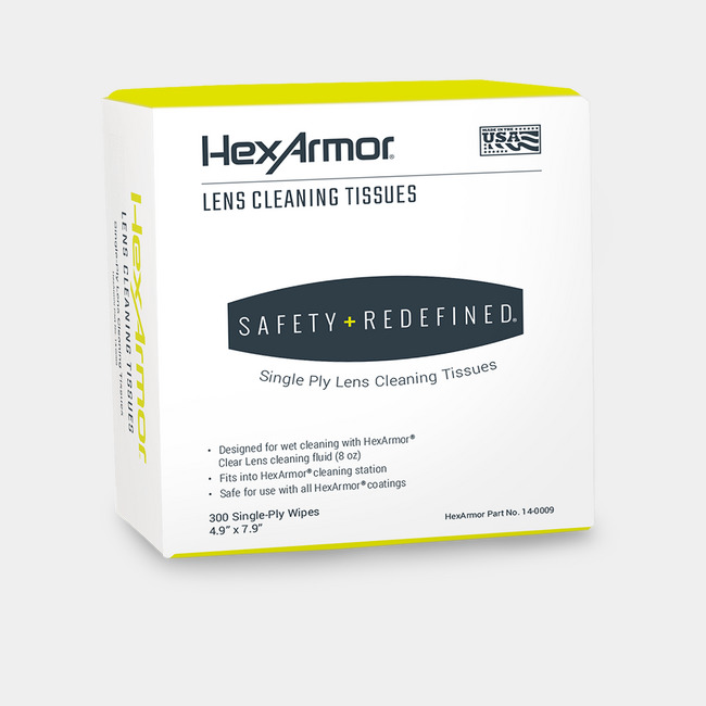 HexArmor safety glasses cleaning tissues. 