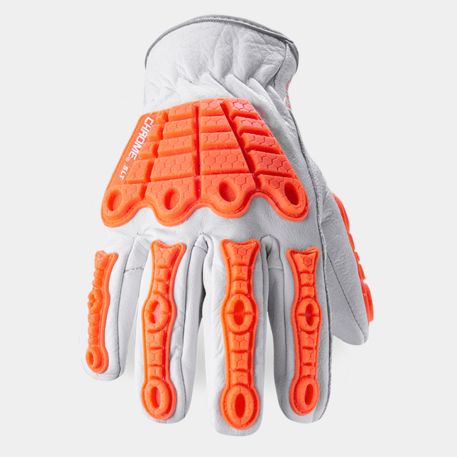 Back of hand view of Chrome SLT 4067 impact resistant safety gloves