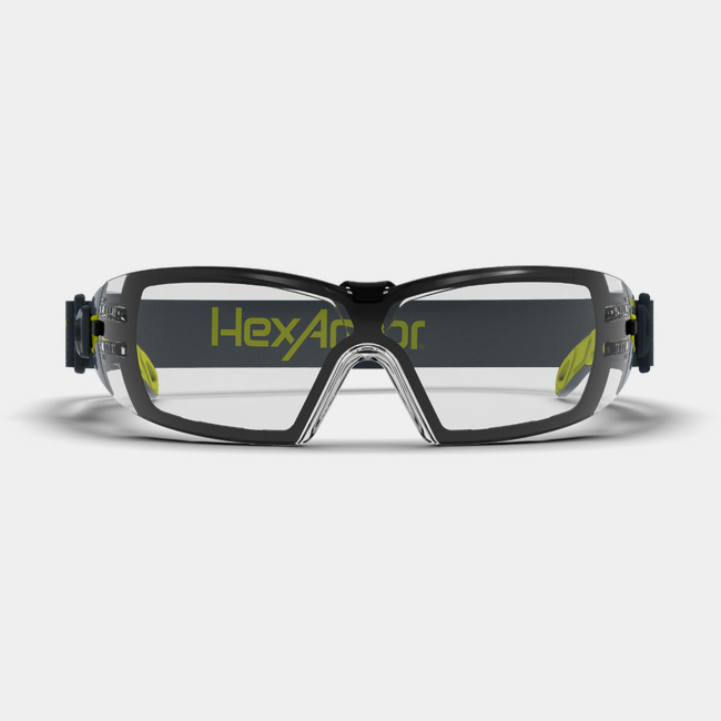 MX200G scratch-resistant safety spoggles as shown from the front.