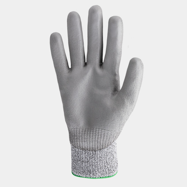 Palm view of Helix 1074 polyurethane gloves, showcasing the polyurethane coating.
