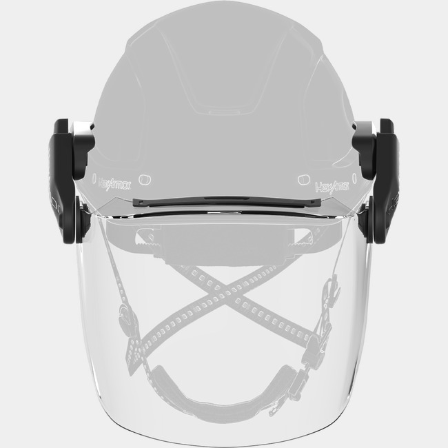 Ceros XA Click-and-Go magnetic anti-fog face shield kit from the front.