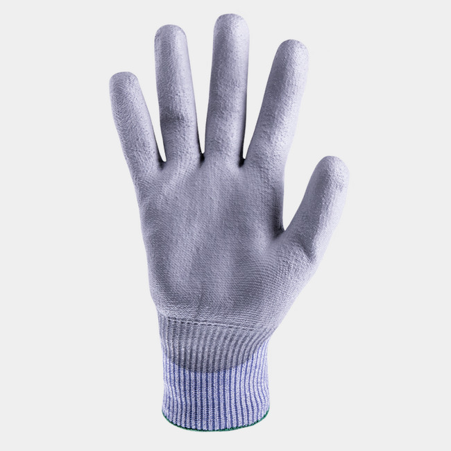 Palm view of Helix 2085 abrasion-resistant gloves, showcasing the polyurethane coating.