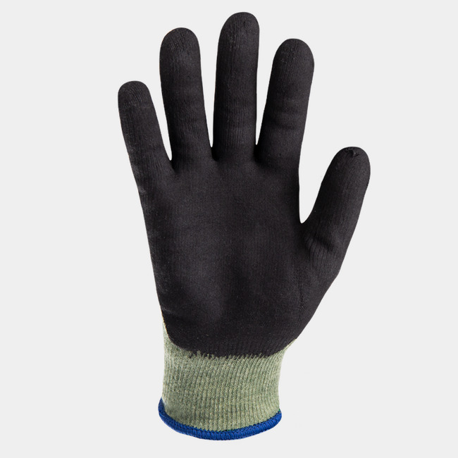 Palm view of Helix 2080 cut-resistant gloves showcasing the coated palm.