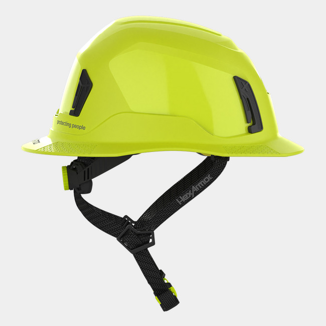 Ceros XT400E with Mips safety system in hi-vis yellow sideview image