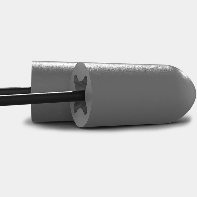 accuFit disposable earplugs // corded sideview image