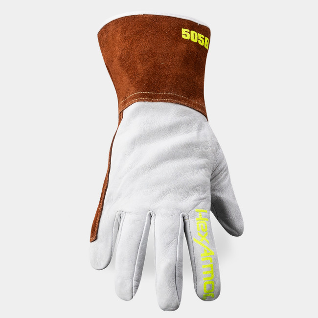 Back of hand view of HeatArmor 5058 cut-resistant welding glove.