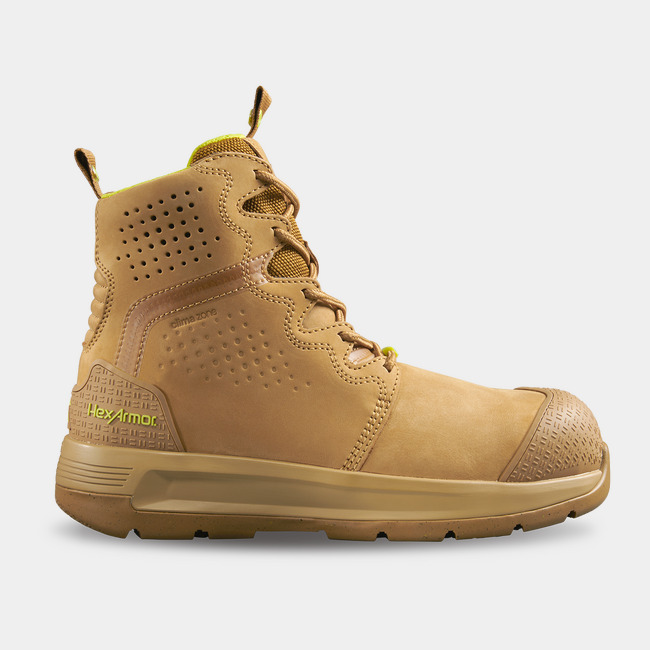 Xtend HD tan 8-inch work boot with composite safety toe as it might appear right out the box.