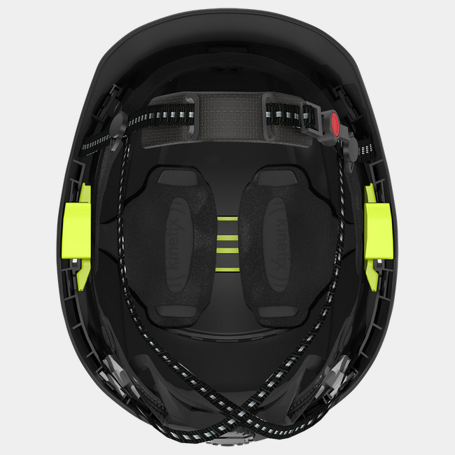 Ceros XA250 safety helmet showcasing the Kinetix suspension system on the underside of the helmet.