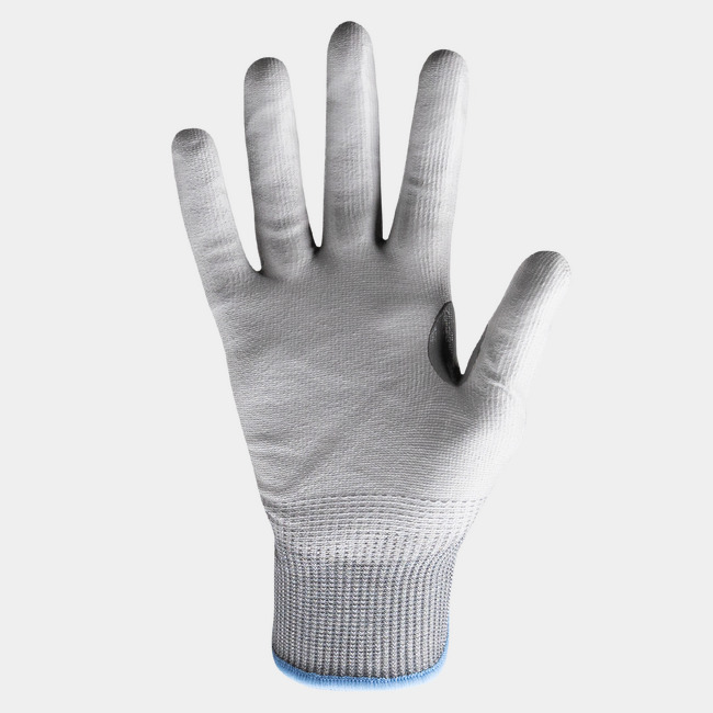 Palm view of the Helix 3013 abrasion-resistant gloves showcasing the polyurethane palm coating. 