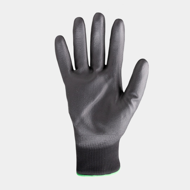 Palm view of Helix 1030 high dexterity work gloves, showcasing the polyurethane coating.