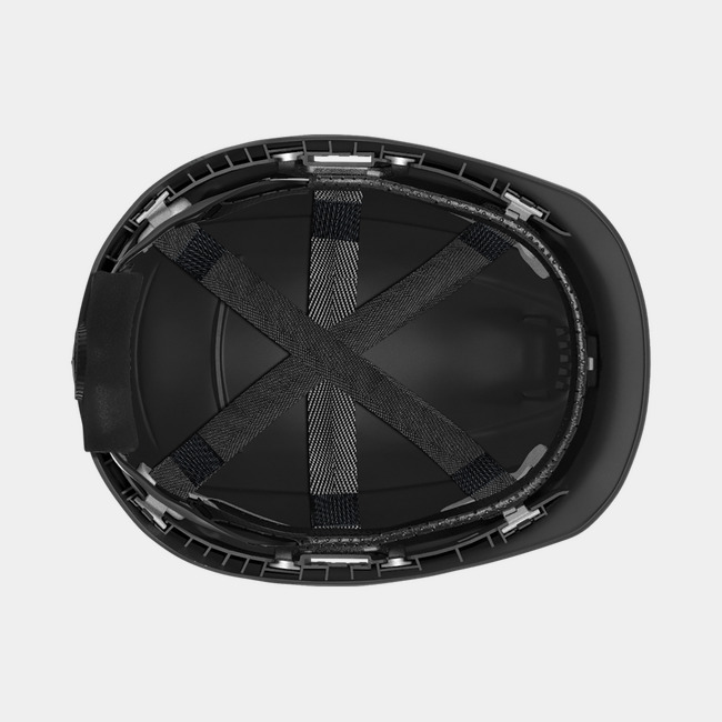 Ceros XP250E safety helmet showcasing the suspension system on the underside of the helmet.