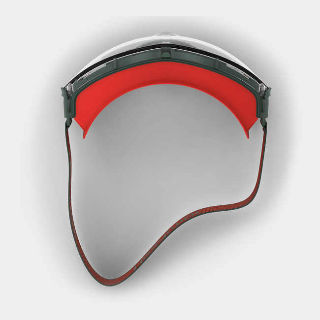 LT300 anti-fog safety goggles from the top-down showcasing the strap and soft seal.