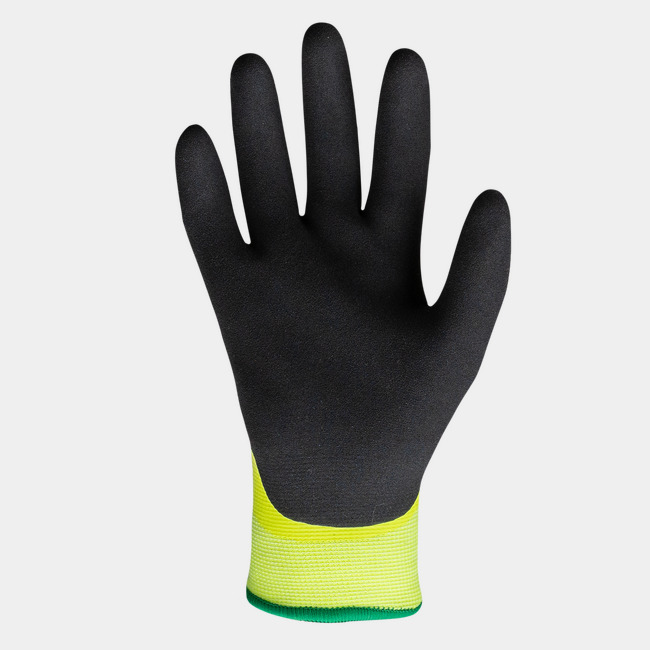 Palm view of the Helix 1049W winter work gloves showcasing the sandy latex palm that provides superior grip and abrasion resistance.