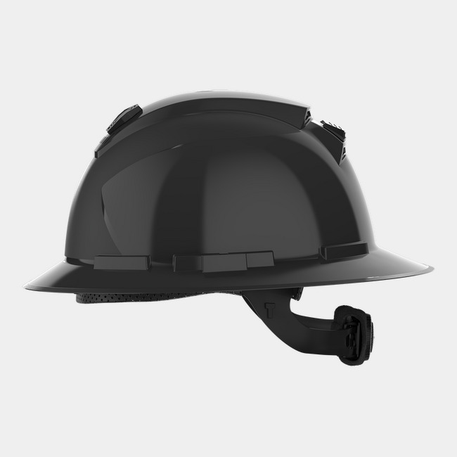 Side view of Ceros XP300 full brim safety helmet.
