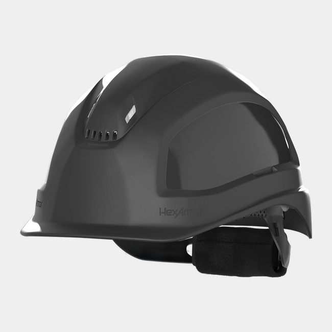 Ceros XP250 black vented safety helmet.
