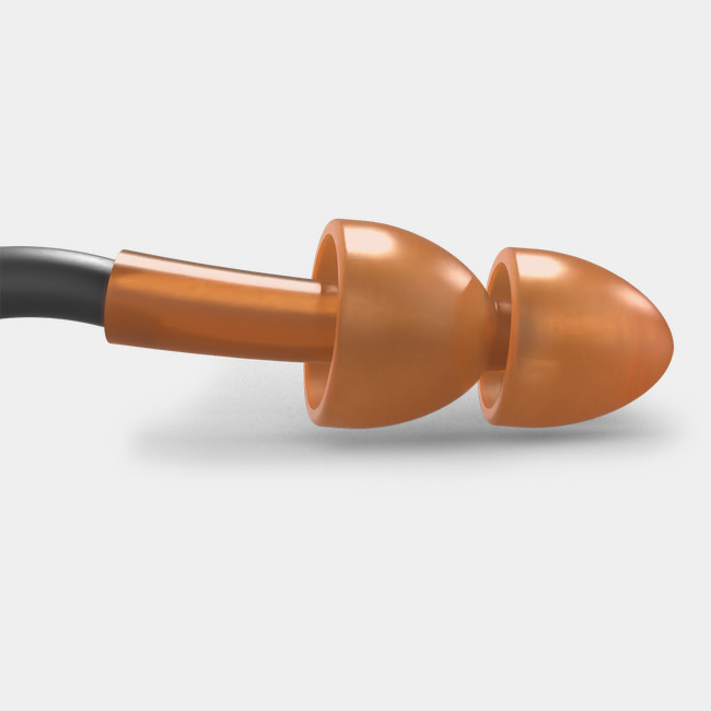simpleFit reusable guided earplugs // corded sideview image