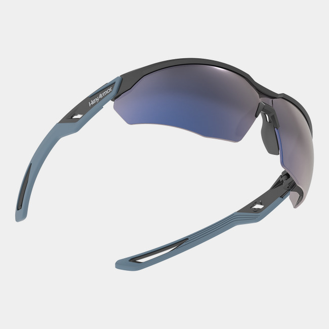 VuFlight safety glasses showcasing the optical clarity of the rimless lenses. 