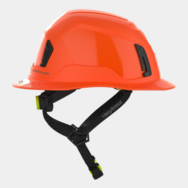 Ceros XT400E with Mips safety system in hi-vis orange sideview image