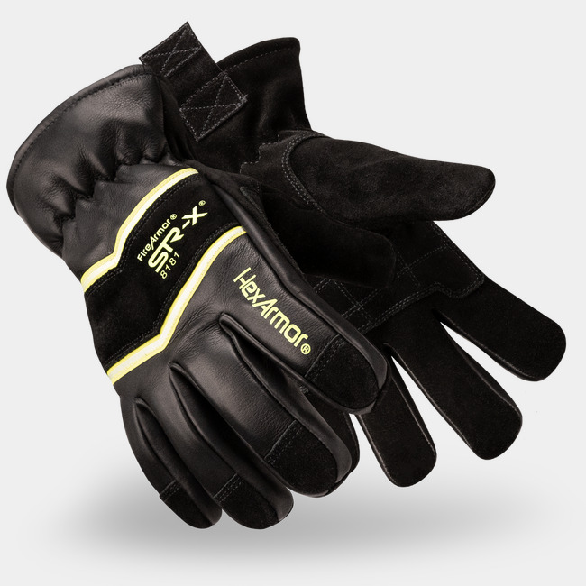 FireArmor SR-X 8181 structural fire gloves as they might appear on your hands.