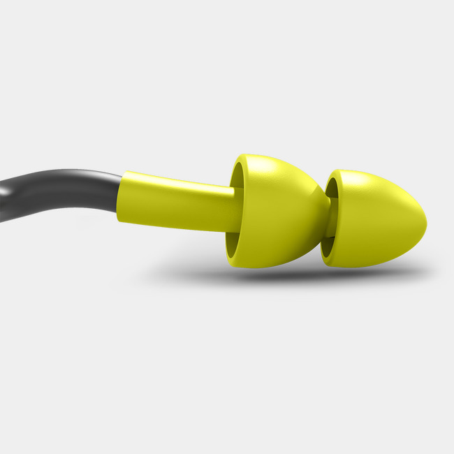 simpleFit reusable guided earplugs // corded sideview image