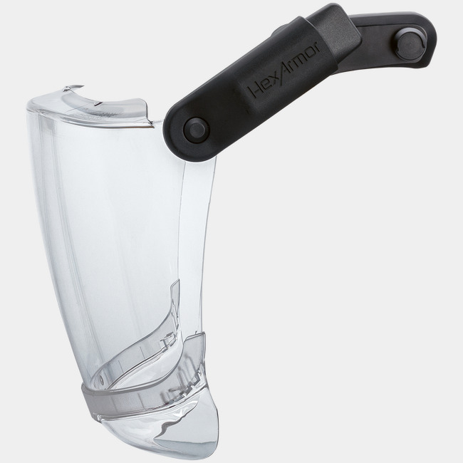 Ceros XP Click-and-Go magnetic face shield with chin guard.