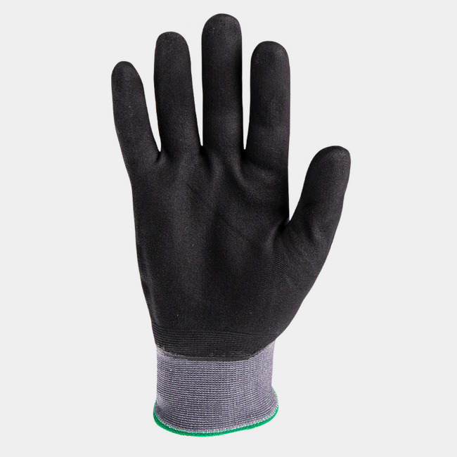Palm view of Helix 2076 abrasion-resistant gloves, showcasing the polyurethane coating.