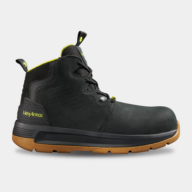 Xtend black comfortable work boot with composite safety toe as it might appear right out the box.