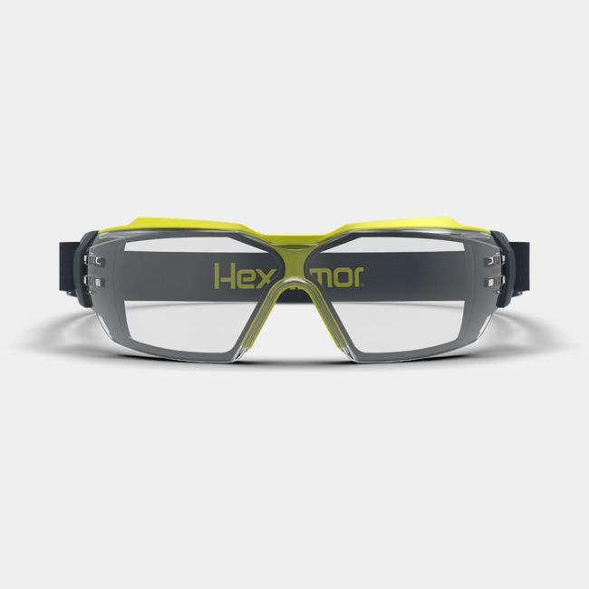 MX350 scratch-resistant safety glasses as shown from the front.