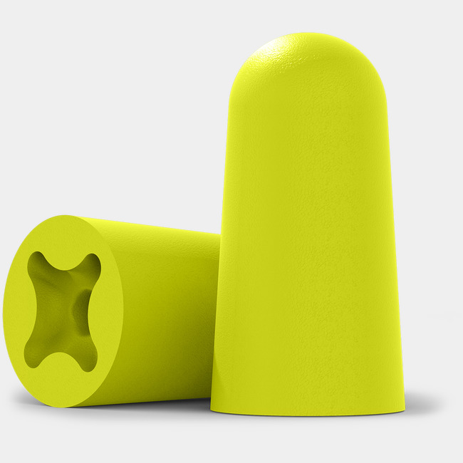 accuFit disposable earplugs frontview image