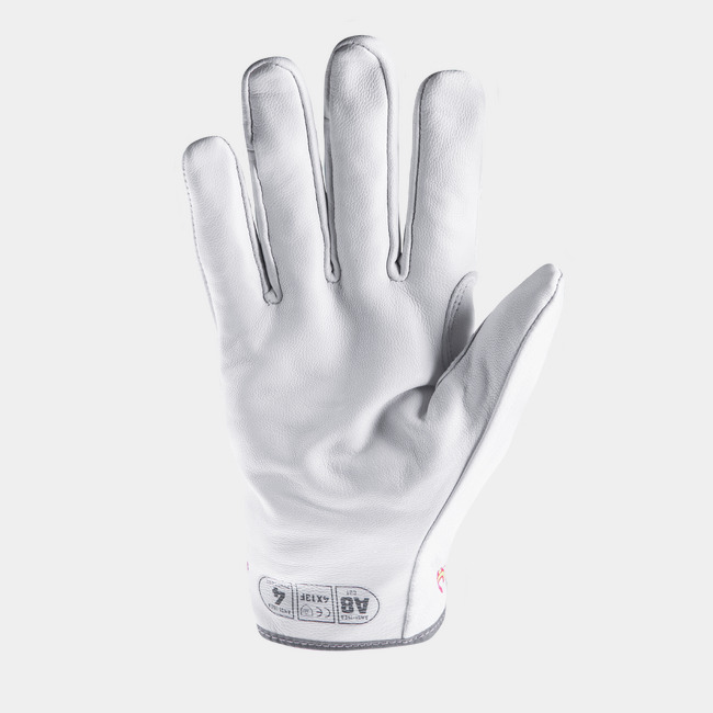 Palm view of Chrome Series 4082 heavy duty winter work glove showcasing the goatskin leather construction.