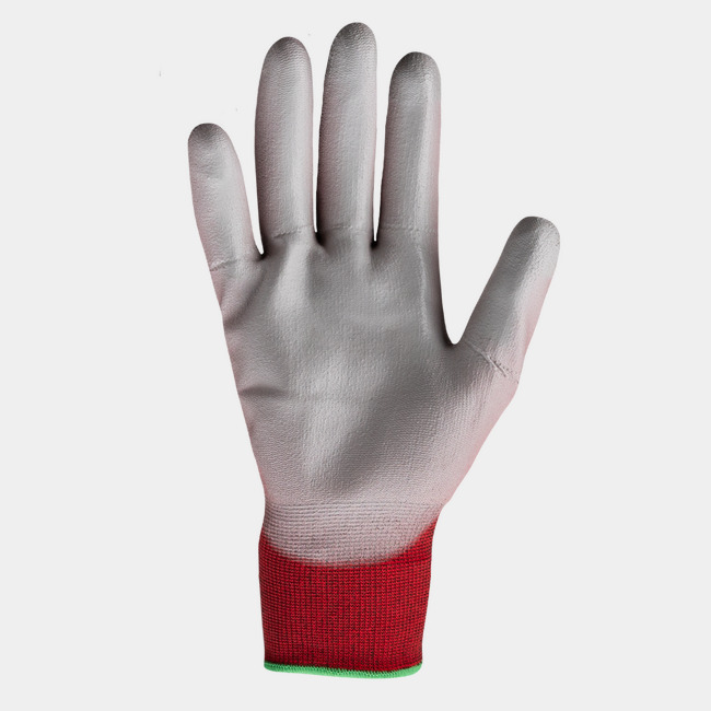 Palm view of Helix 1033 tear away gloves, showcasing the polyurethane coating.