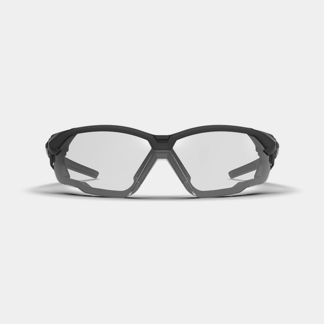 X1G scratch-resistant safety glasses with gasket shown from the front.
