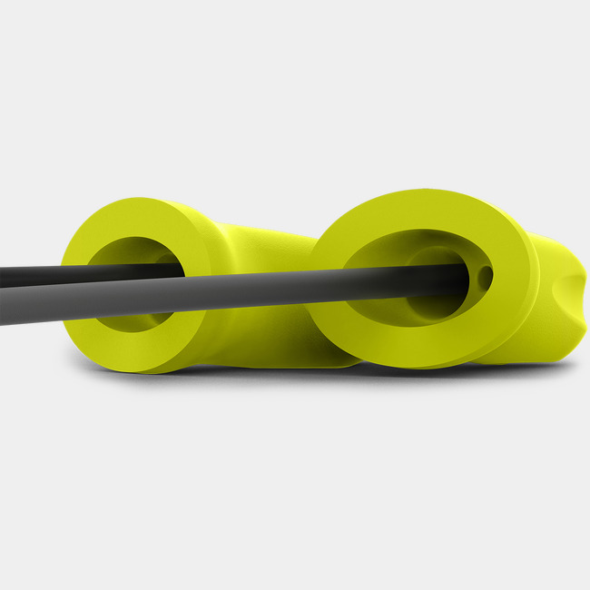 safeComm disposable earplugs // corded frontview image