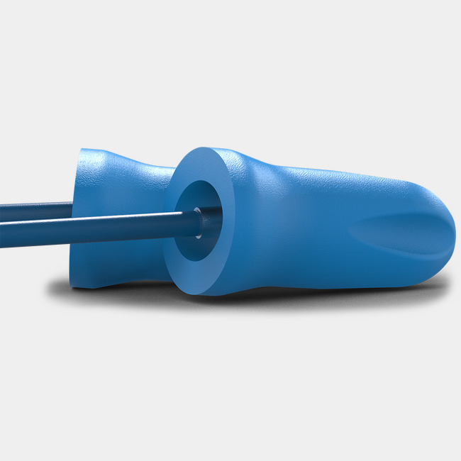 safeComm detectable disposable earplugs // corded sideview image