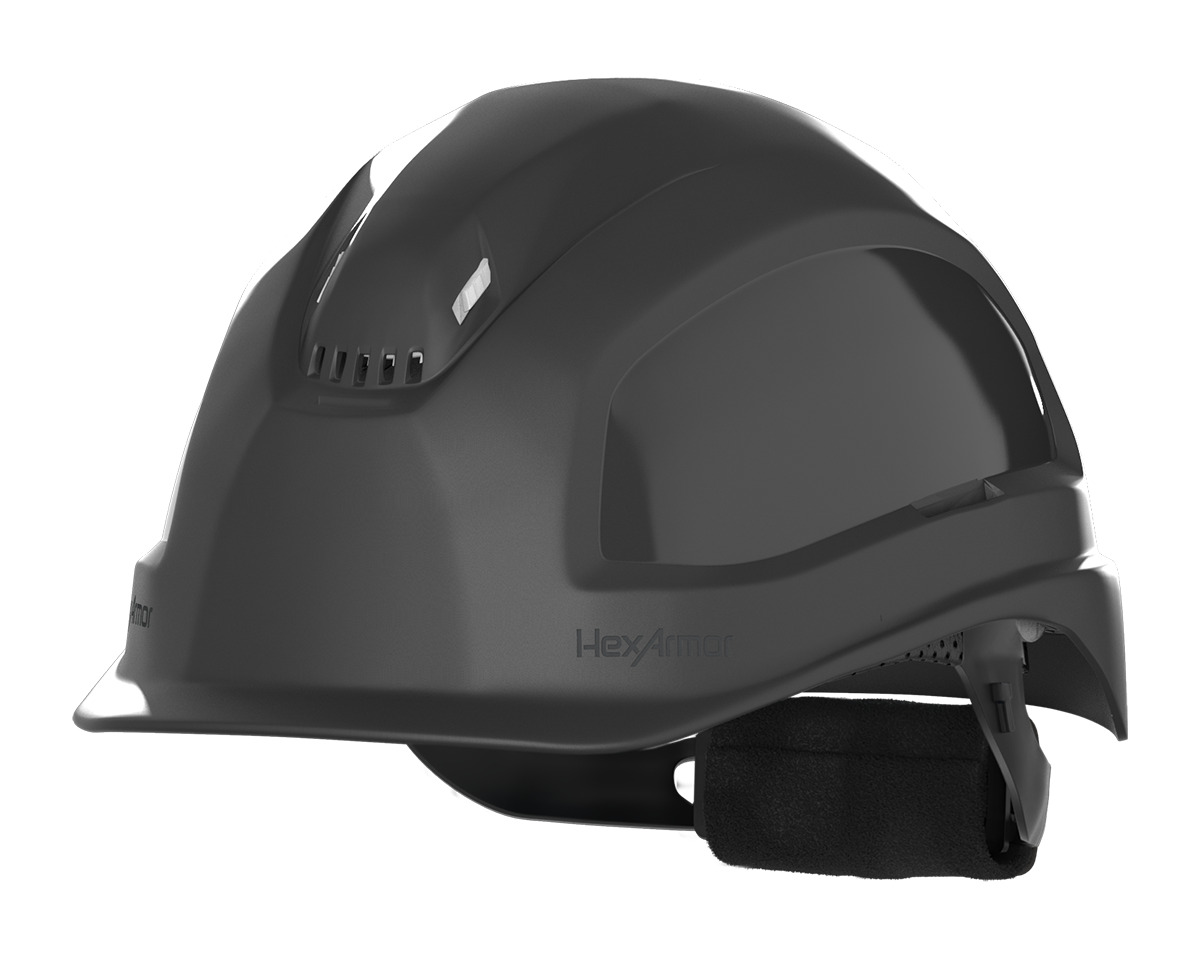 Ceros XP250 black vented safety helmet.