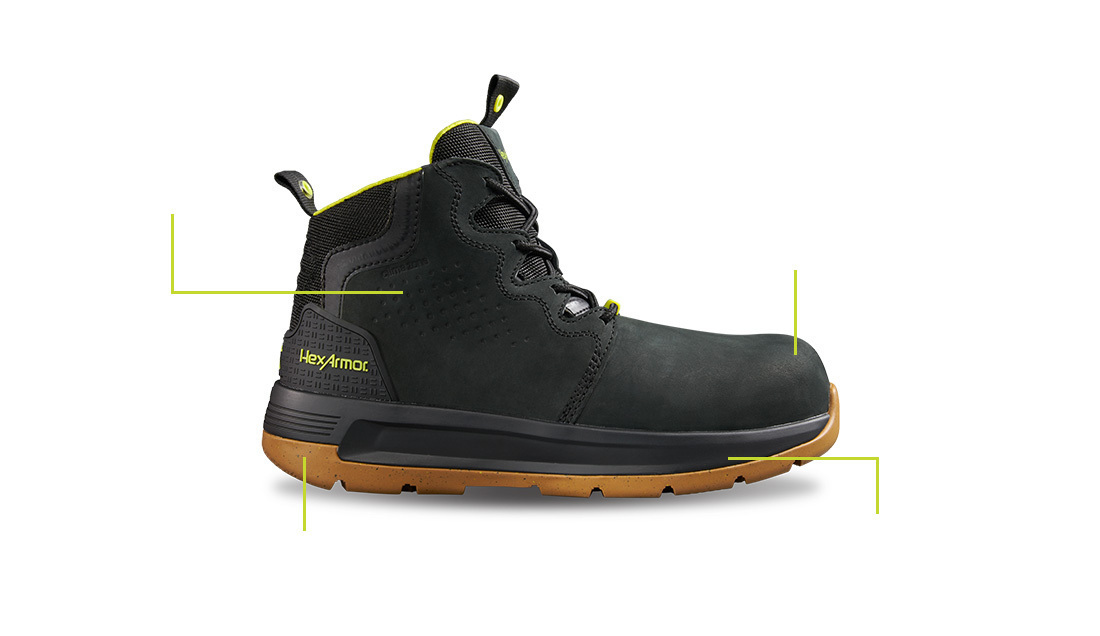 Xtend black construction work boots.